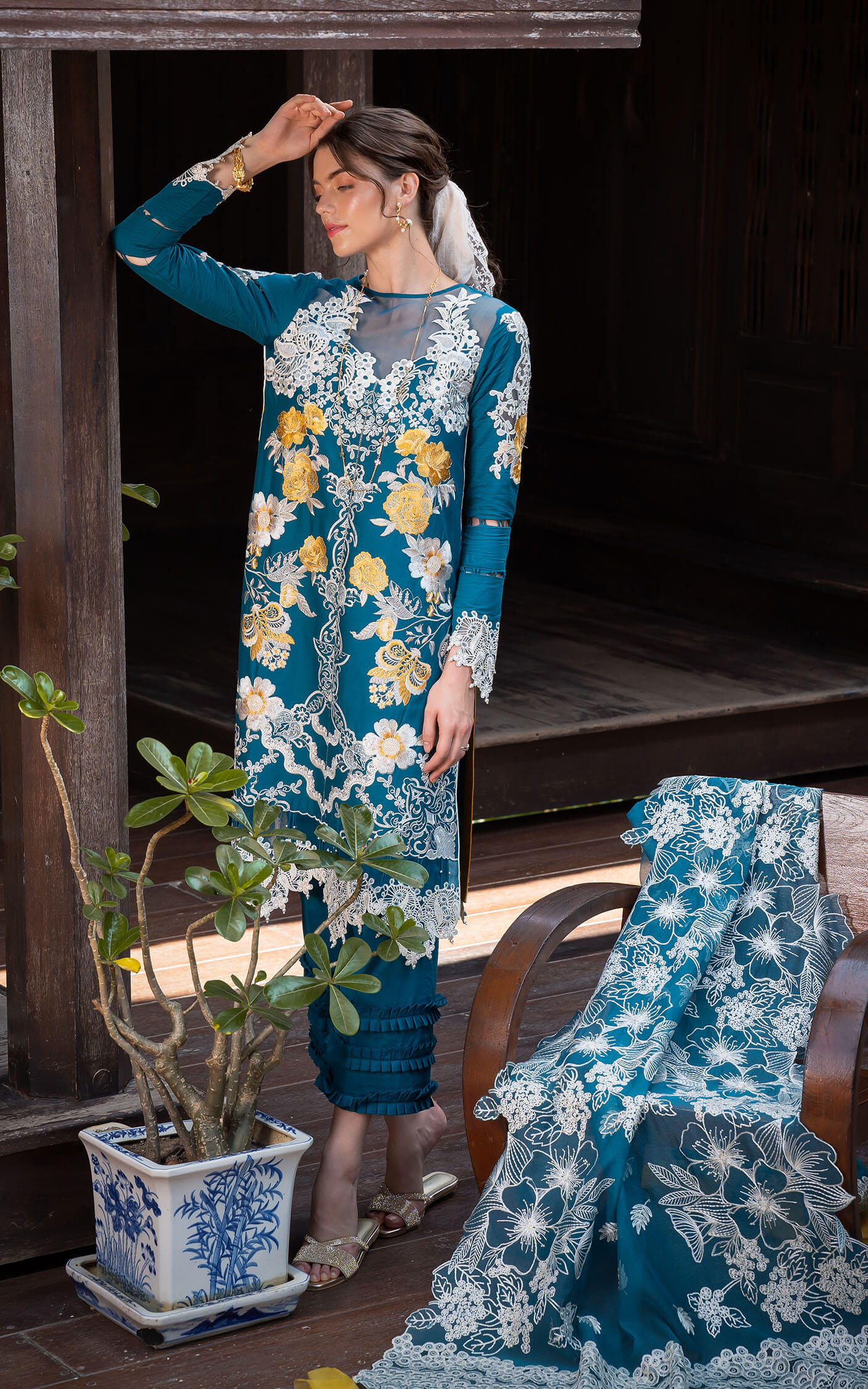 Asifa and Nabeel | Rosemary Ruffles 24 | Flora - by - Libasekhas UK - Registered Vendor of : Asifa and Nabeel - 100% Original Designer Dresss