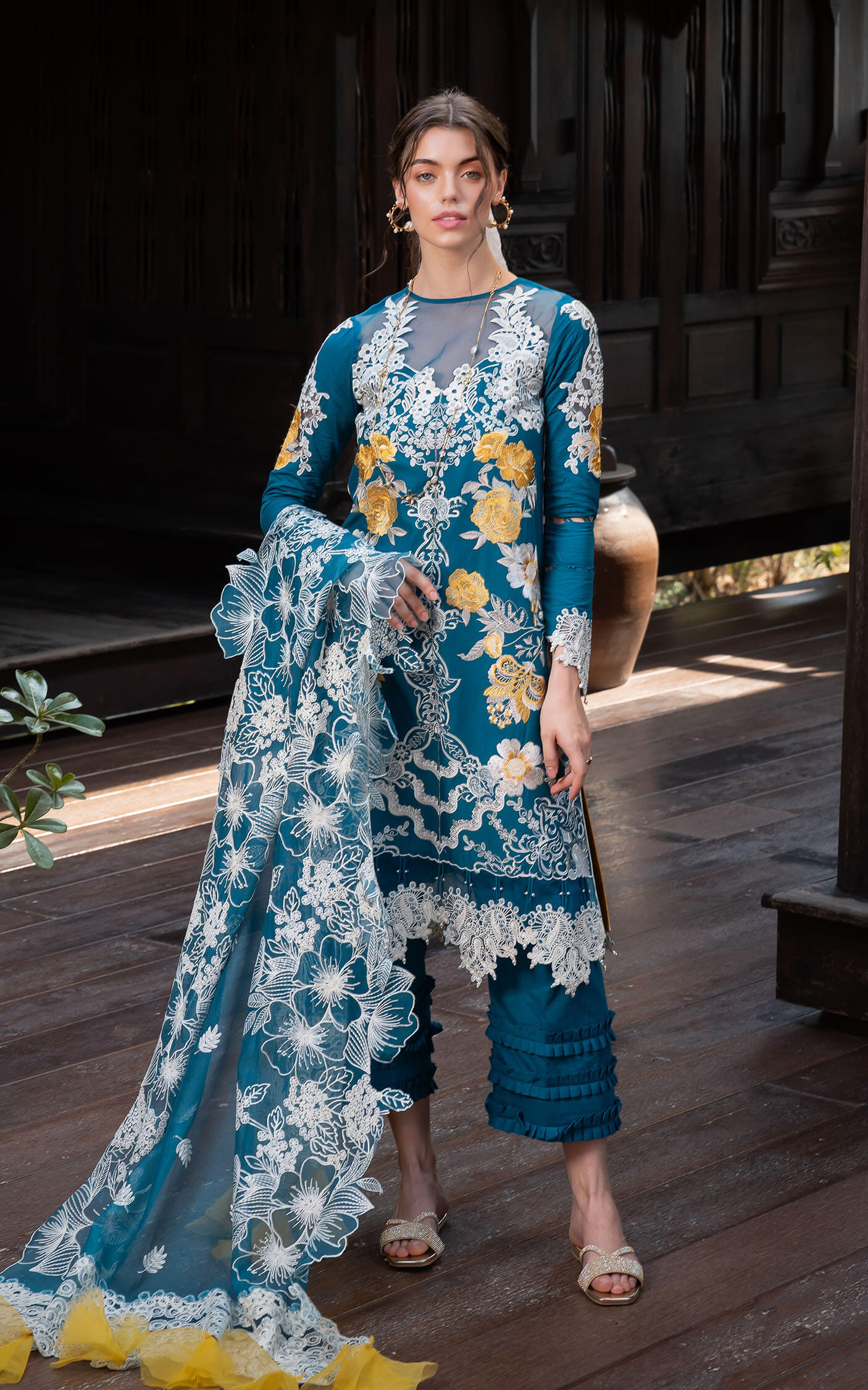 Asifa and Nabeel | Rosemary Ruffles 24 | Flora - by - Libasekhas UK - Registered Vendor of : Asifa and Nabeel - 100% Original Designer Dresss