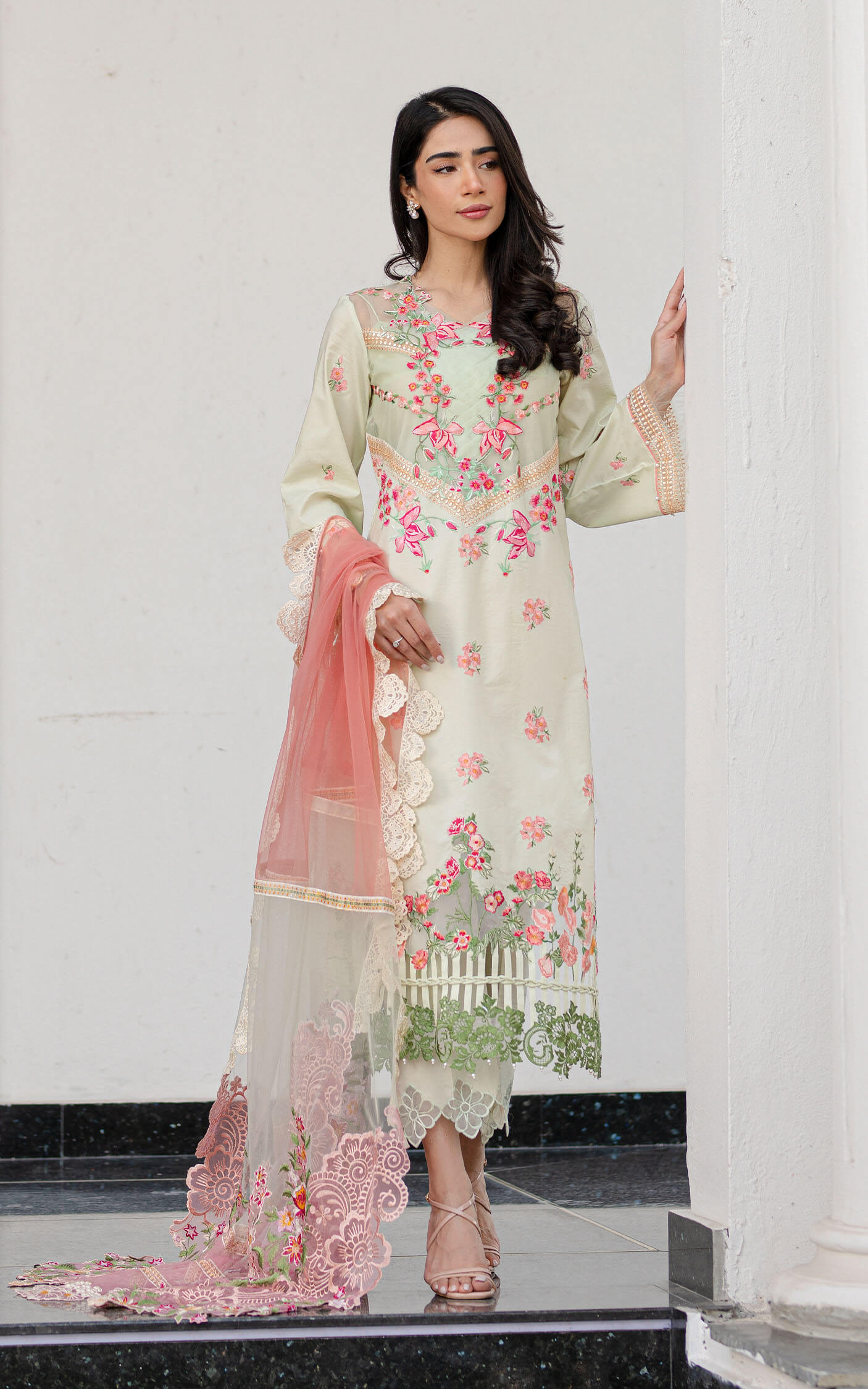 Asifa and Nabeel | Rosemary Ruffles 24 | Serene - by - Libasekhas UK - Registered Vendor of : Asifa and Nabeel - 100% Original Designer Dresss