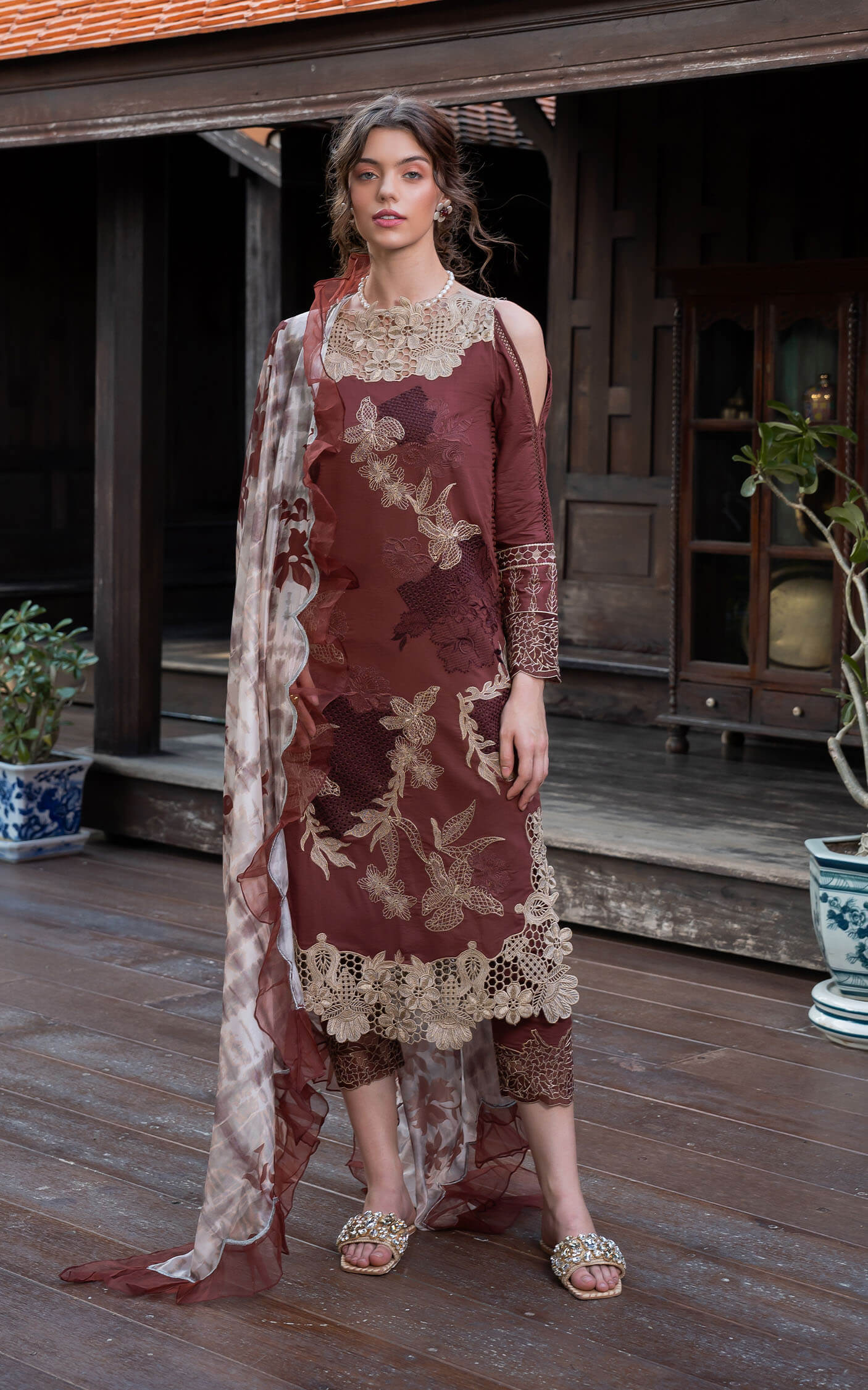 Asifa and Nabeel | Rosemary Ruffles 24 | Sheen - by - Libasekhas UK - Registered Vendor of : Asifa and Nabeel - 100% Original Designer Dresss