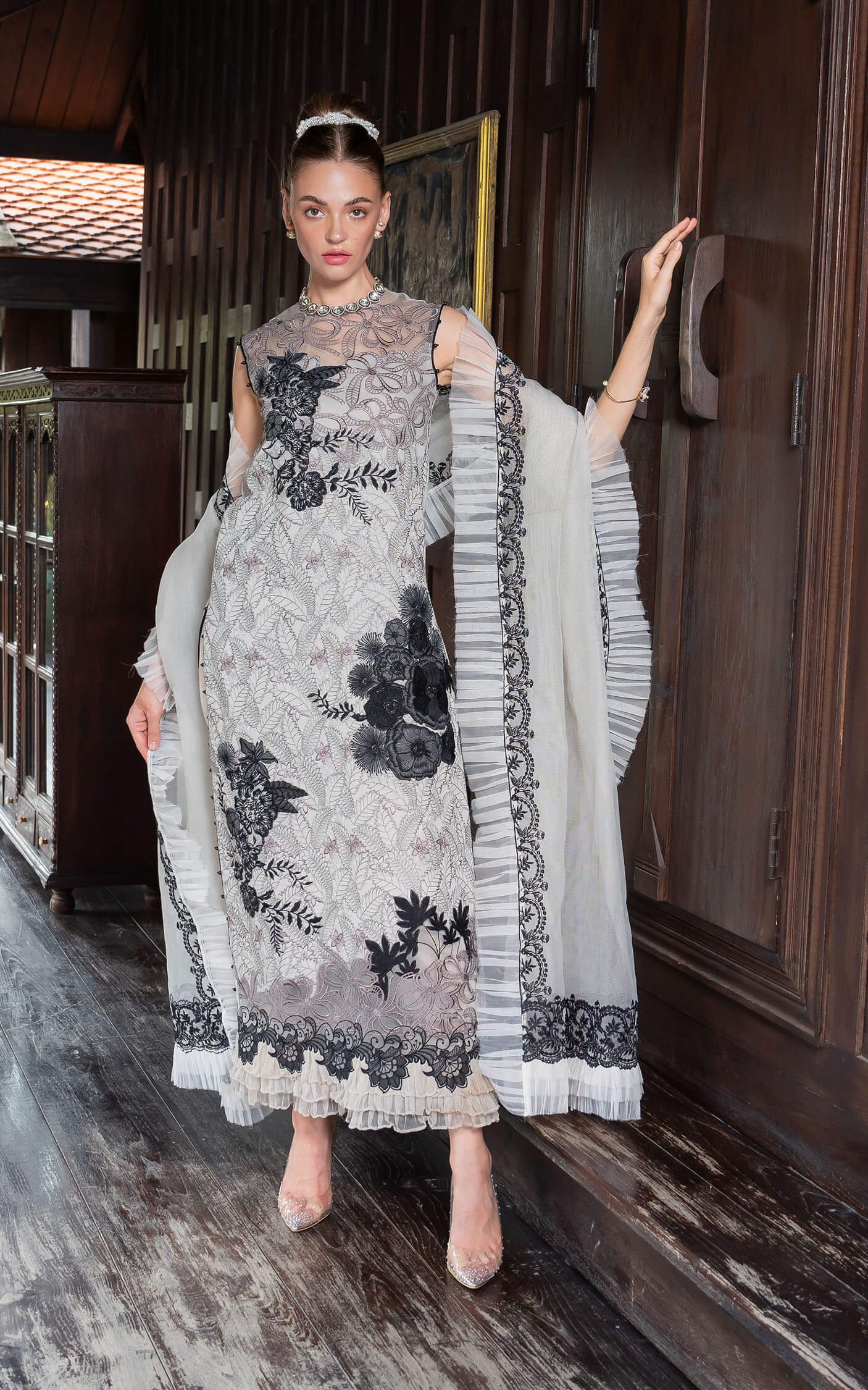 Asifa and Nabeel | Rosemary Ruffles 24 | Aurora - by - Libasekhas UK - Registered Vendor of : Asifa and Nabeel - 100% Original Designer Dresss