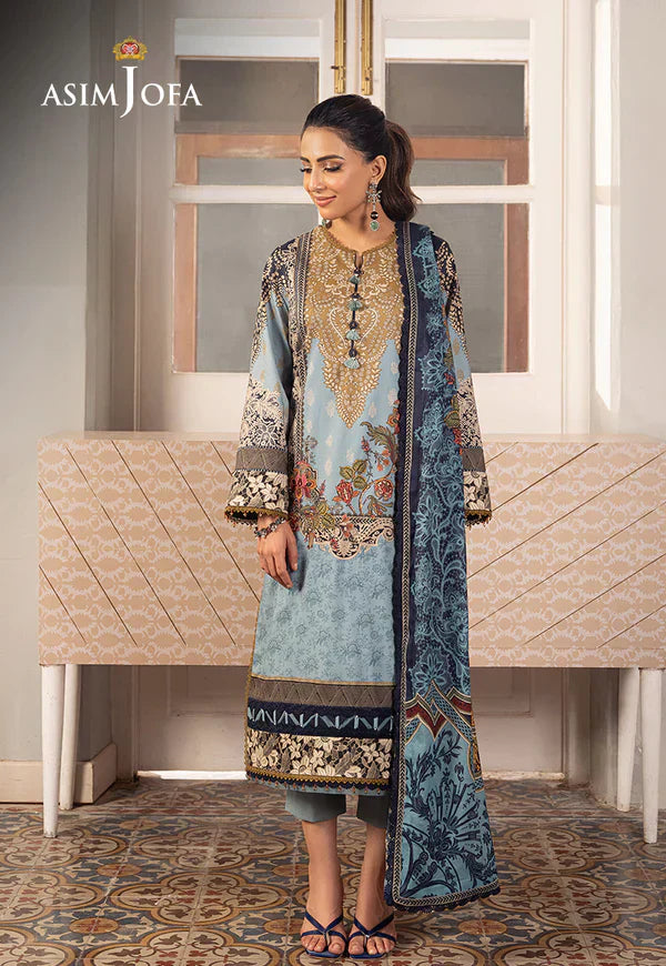 Asim Jofa | Aira Summer Prints | AJAR-27 - by - Libasekhas UK - Registered Vendor of : Asim Jofa - 100% Original Designer Dresss