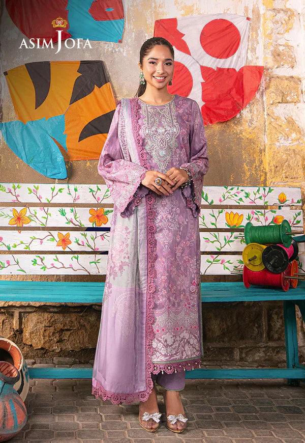 Asim Jofa | Aira Summer Prints | AJAR-11 - by - Libasekhas UK - Registered Vendor of : Asim Jofa - 100% Original Designer Dresss