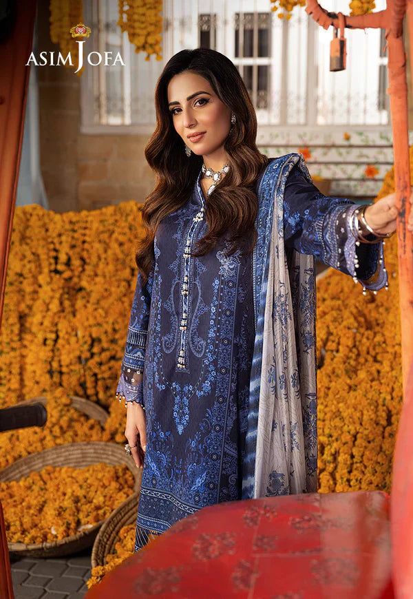 Asim Jofa | Aira Summer Prints | AJAR-09 - by - Libasekhas UK - Registered Vendor of : Asim Jofa - 100% Original Designer Dresss