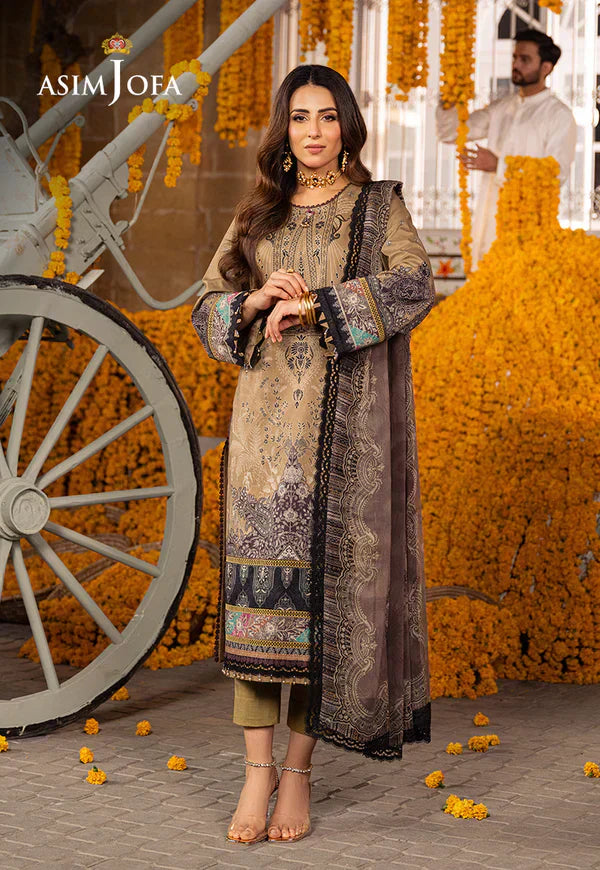 Asim Jofa | Aira Summer Prints | AJAR-16 - by - Libasekhas UK - Registered Vendor of : Asim Jofa - 100% Original Designer Dresss