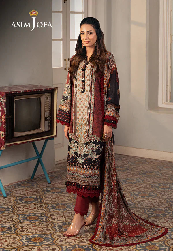 Asim Jofa | Aira Summer Prints | AJAR-26 - by - Libasekhas UK - Registered Vendor of : Asim Jofa - 100% Original Designer Dresss