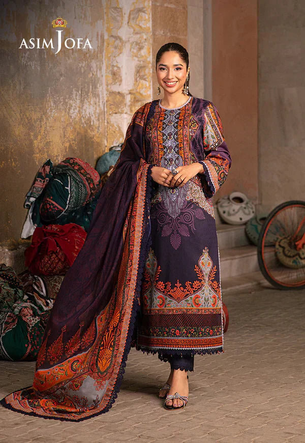 Asim Jofa | Aira Summer Prints | AJAR-12 - by - Libasekhas UK - Registered Vendor of : Asim Jofa - 100% Original Designer Dresss