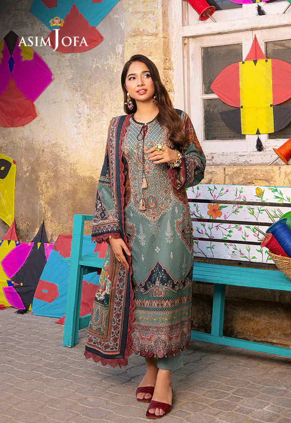 Asim Jofa | Aira Summer Prints | AJAR-01 - by - Libasekhas UK - Registered Vendor of : Asim Jofa - 100% Original Designer Dresss