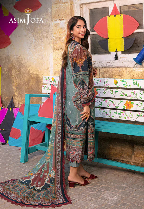 Asim Jofa | Aira Summer Prints | AJAR-01 - by - Libasekhas UK - Registered Vendor of : Asim Jofa - 100% Original Designer Dresss