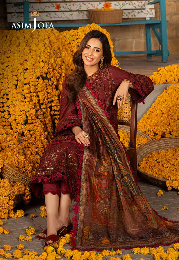 Asim Jofa | Aira Summer Prints | AJAR-29 - by - Libasekhas UK - Registered Vendor of : Asim Jofa - 100% Original Designer Dresss
