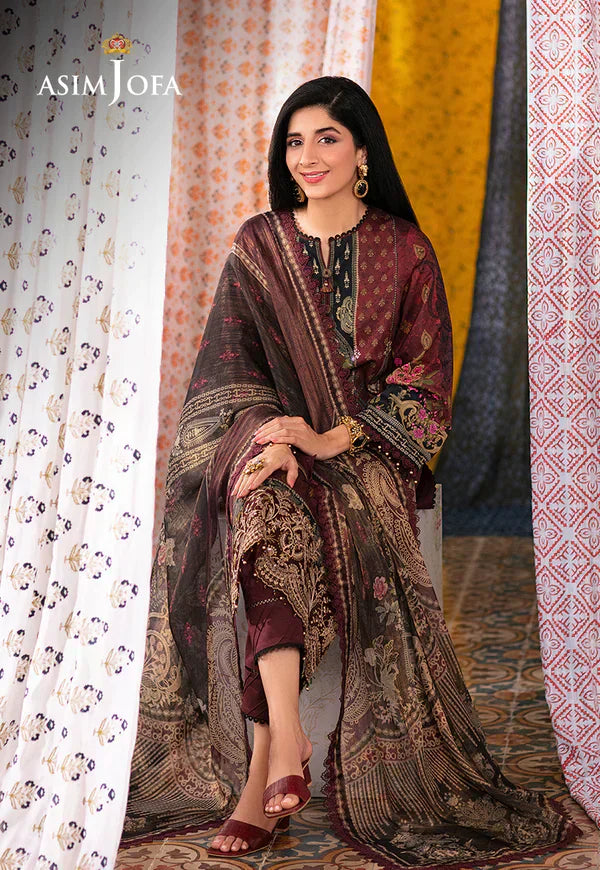 Asim Jofa | Aira Summer Prints | AJAR-19 - by - Libasekhas UK - Registered Vendor of : Asim Jofa - 100% Original Designer Dresss