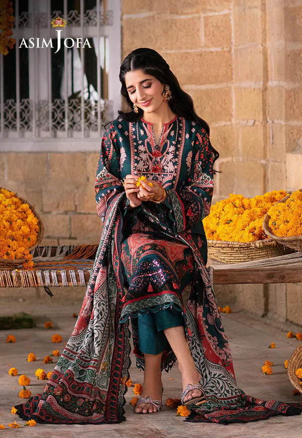 Asim Jofa | Aira Summer Prints | AJAR-13 - by - Libasekhas UK - Registered Vendor of : Asim Jofa - 100% Original Designer Dresss