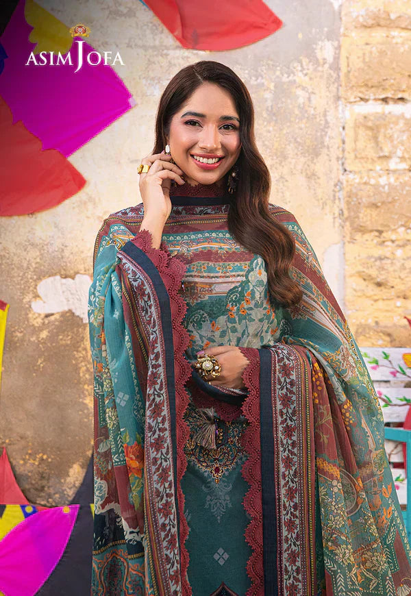 Asim Jofa | Aira Summer Prints | AJAR-01 - by - Libasekhas UK - Registered Vendor of : Asim Jofa - 100% Original Designer Dresss