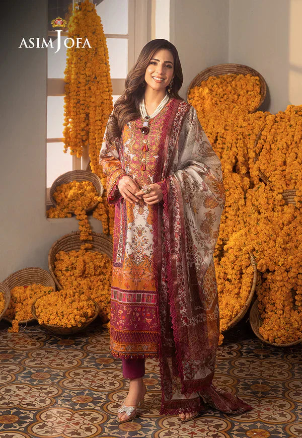 Asim Jofa | Aira Summer Prints | AJAR-04 - by - Libasekhas UK - Registered Vendor of : Asim Jofa - 100% Original Designer Dresss