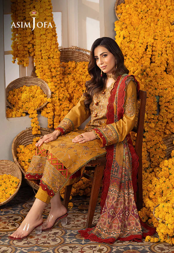 Asim Jofa | Aira Summer Prints | AJAR-28 - by - Libasekhas UK - Registered Vendor of : Asim Jofa - 100% Original Designer Dresss