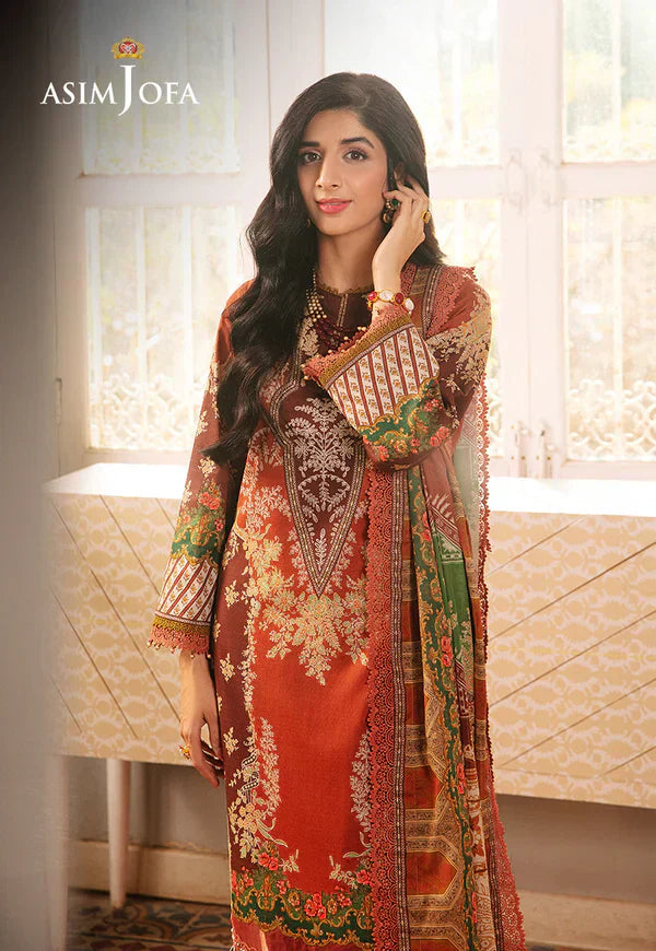 Asim Jofa | Aira Summer Prints | AJAR-14 - by - Libasekhas UK - Registered Vendor of : Asim Jofa - 100% Original Designer Dresss