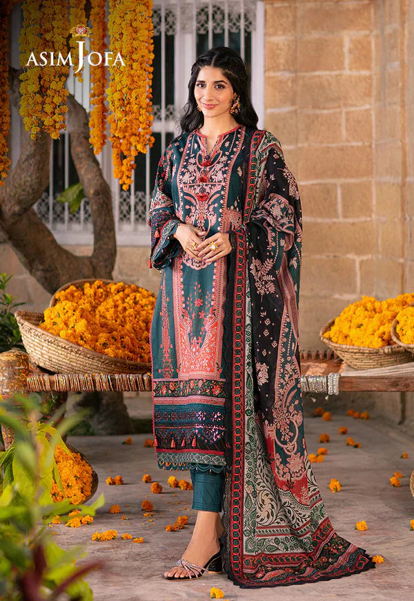 Asim Jofa | Aira Summer Prints | AJAR-13 - by - Libasekhas UK - Registered Vendor of : Asim Jofa - 100% Original Designer Dresss