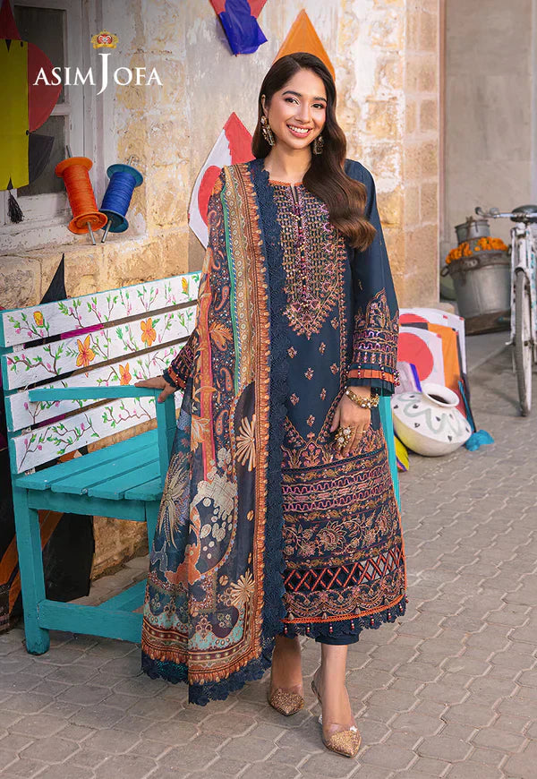 Asim Jofa | Aira Summer Prints | AJAR-36 - by - Libasekhas UK - Registered Vendor of : Asim Jofa - 100% Original Designer Dresss