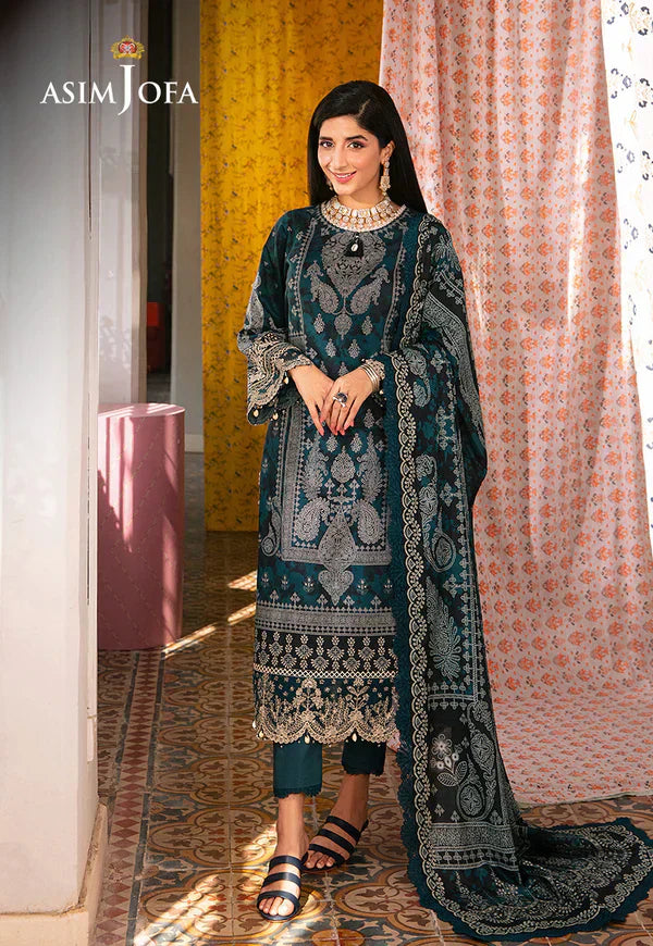 Asim Jofa | Aira Summer Prints | AJAR-25 - by - Libasekhas UK - Registered Vendor of : Asim Jofa - 100% Original Designer Dresss