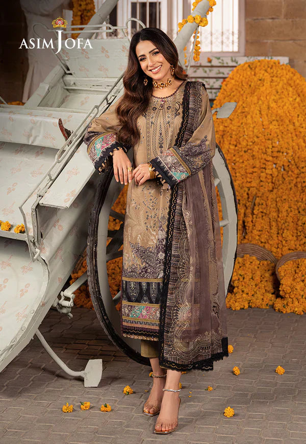 Asim Jofa | Aira Summer Prints | AJAR-16 - by - Libasekhas UK - Registered Vendor of : Asim Jofa - 100% Original Designer Dresss