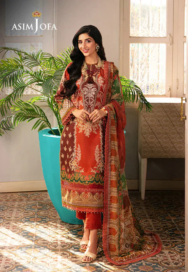 Asim Jofa | Aira Summer Prints | AJAR-14 - by - Libasekhas UK - Registered Vendor of : Asim Jofa - 100% Original Designer Dresss