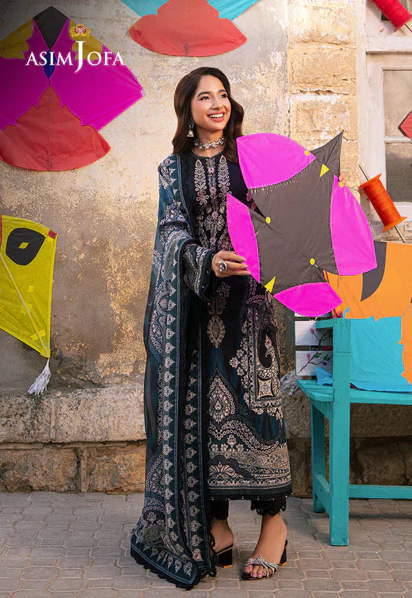 Asim Jofa | Aira Summer Prints | AJAR 10 - by - Libasekhas UK - Registered Vendor of : Asim Jofa - 100% Original Designer Dresss
