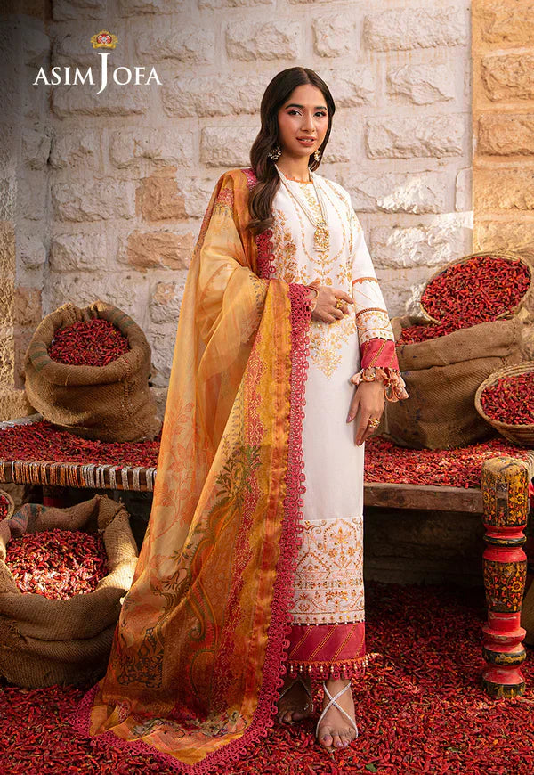 Asim Jofa | Aira Summer Prints | AJAR-30 - by - Libasekhas UK - Registered Vendor of : Asim Jofa - 100% Original Designer Dresss