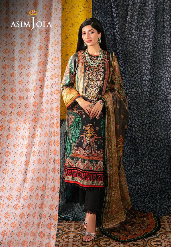 Asim Jofa | Aira Summer Prints | AJAR-18 - by - Libasekhas UK - Registered Vendor of : Asim Jofa - 100% Original Designer Dresss