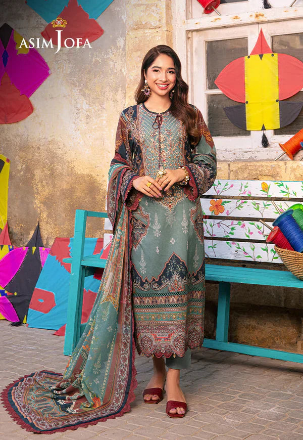 Asim Jofa | Aira Summer Prints | AJAR-01 - by - Libasekhas UK - Registered Vendor of : Asim Jofa - 100% Original Designer Dresss