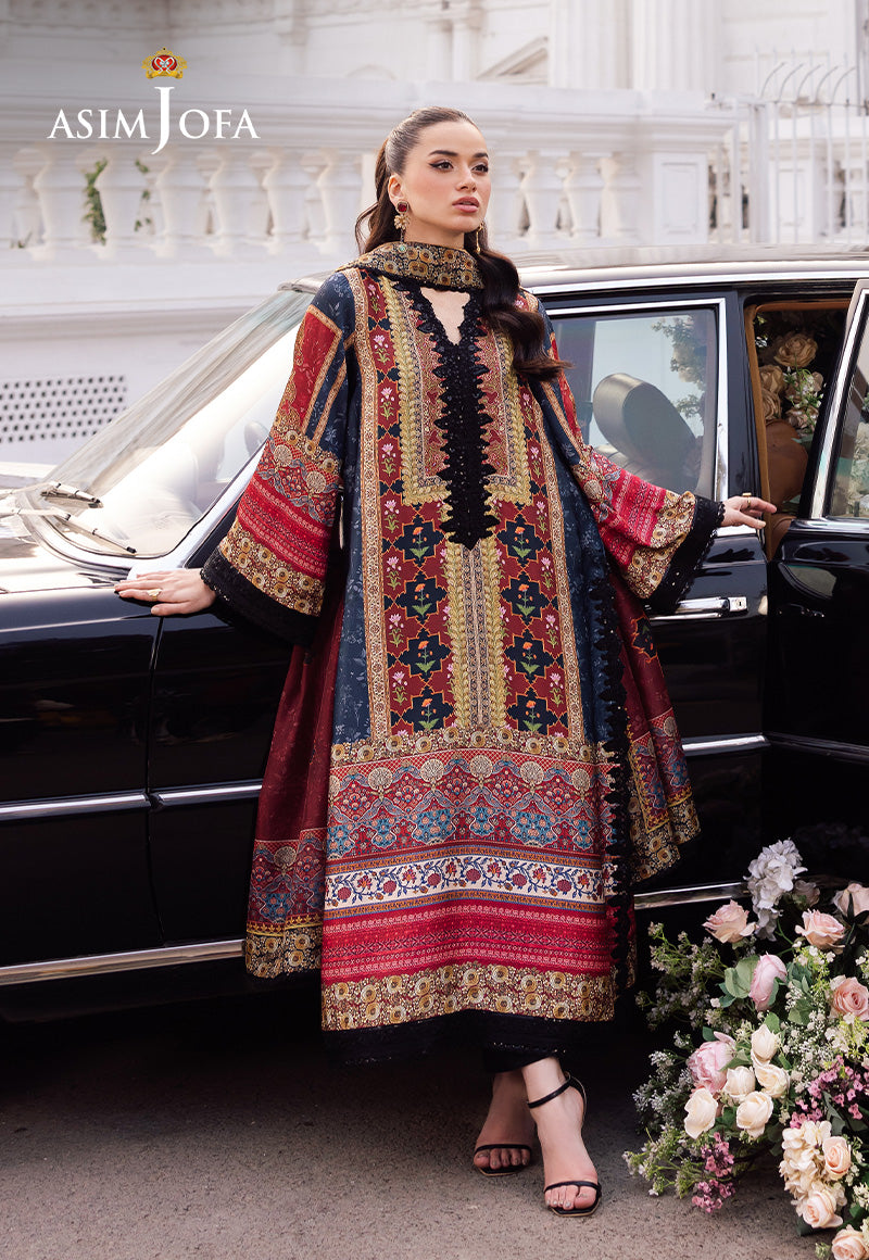 Asim Jofa | Charmuse Silk | AJRS-05 - by - Libasekhas UK - Registered Vendor of : Asim Jofa - 100% Original Designer Dresss