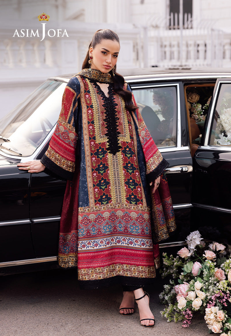 Asim Jofa | Charmuse Silk | AJRS-05 - by - Libasekhas UK - Registered Vendor of : Asim Jofa - 100% Original Designer Dresss