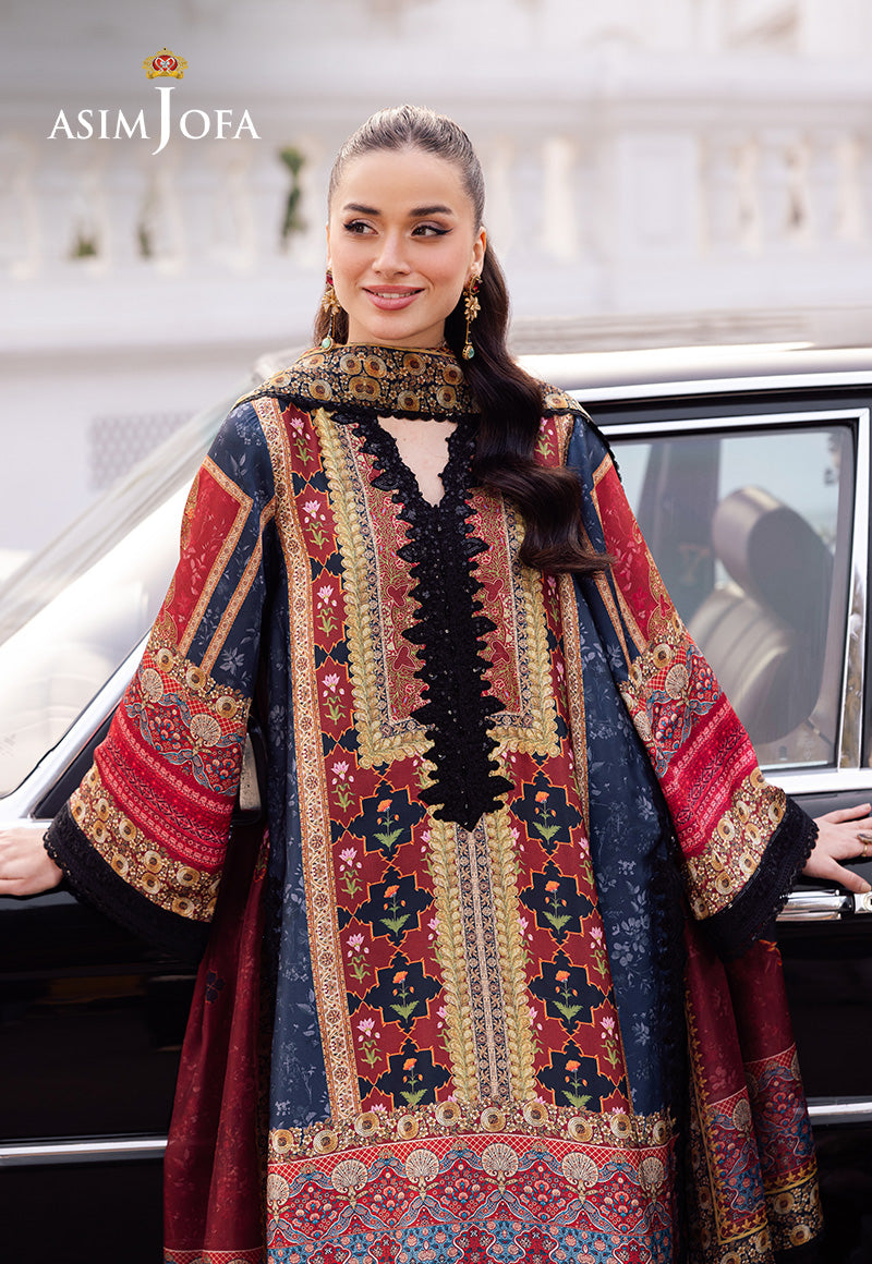Asim Jofa | Charmuse Silk | AJRS-05 - by - Libasekhas UK - Registered Vendor of : Asim Jofa - 100% Original Designer Dresss