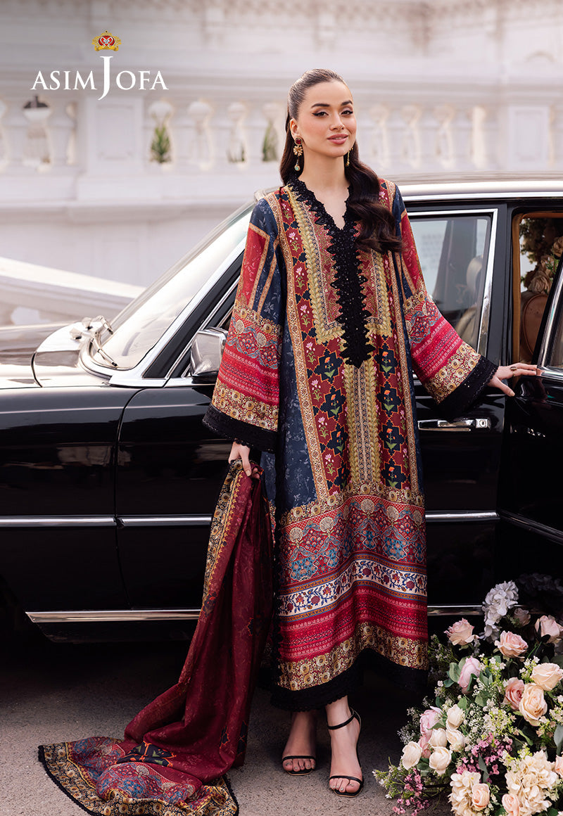 Asim Jofa | Charmuse Silk | AJRS-05 - by - Libasekhas UK - Registered Vendor of : Asim Jofa - 100% Original Designer Dresss