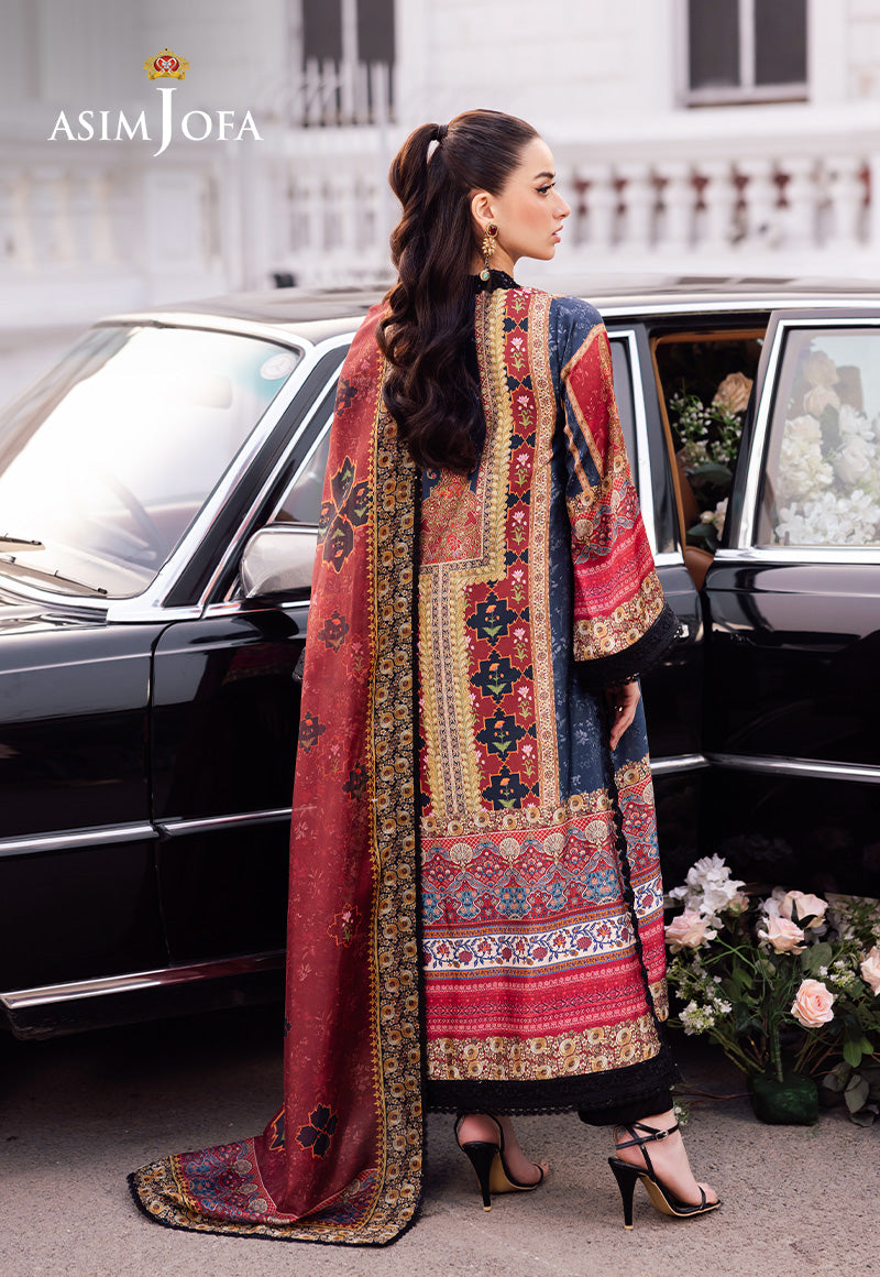 Asim Jofa | Charmuse Silk | AJRS-05 - by - Libasekhas UK - Registered Vendor of : Asim Jofa - 100% Original Designer Dresss