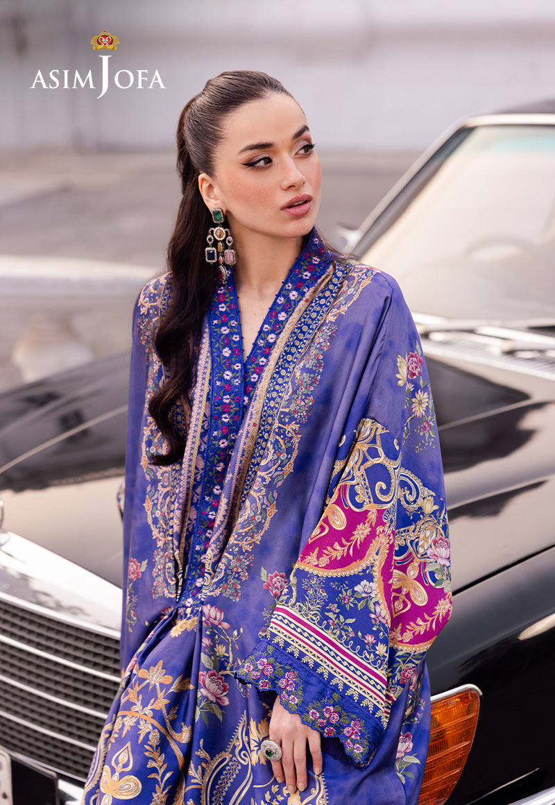 Asim Jofa | Charmuse Silk | AJRS-06 - by - Libasekhas UK - Registered Vendor of : Asim Jofa - 100% Original Designer Dresss