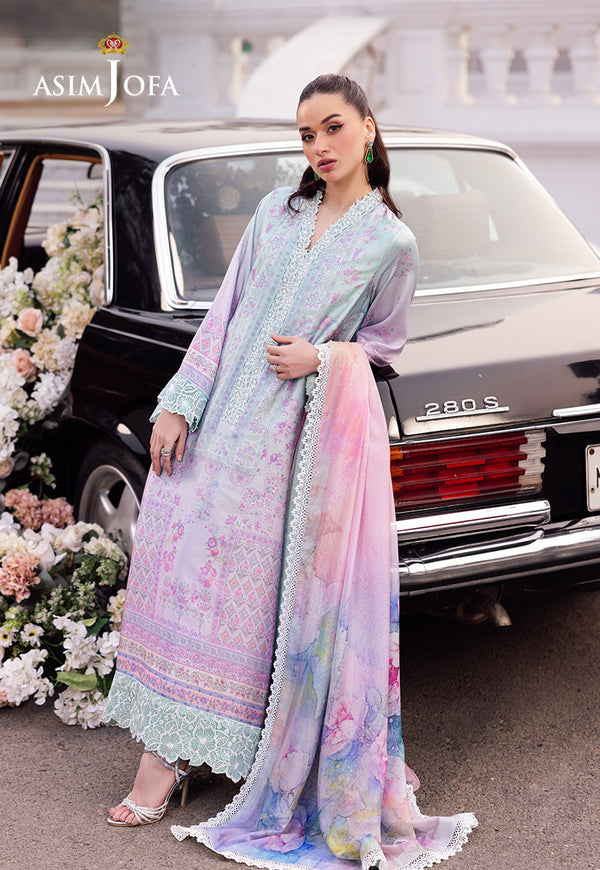 Asim Jofa | Charmuse Silk | AJRS-07 - by - Libasekhas UK - Registered Vendor of : Asim Jofa - 100% Original Designer Dresss