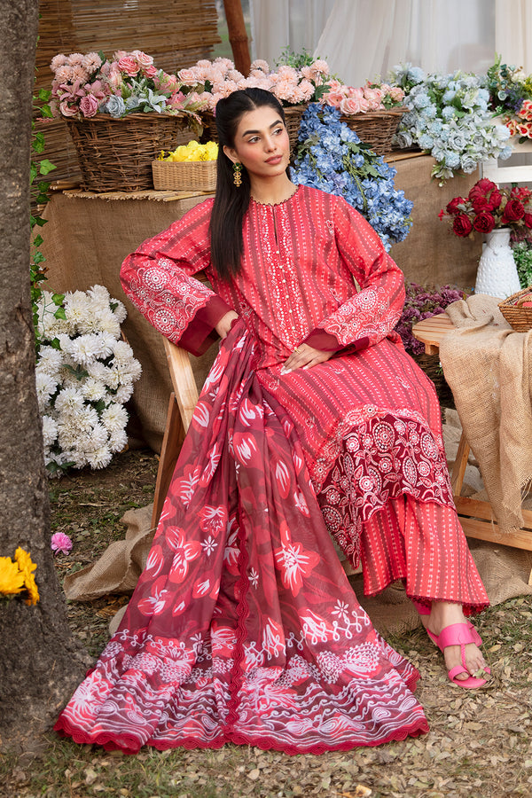 Afrozeh | Ayzel Summer Dream | CARDINAL - by - Libasekhas UK - Registered Vendor of : Afrozeh - 100% Original Designer Dresss
