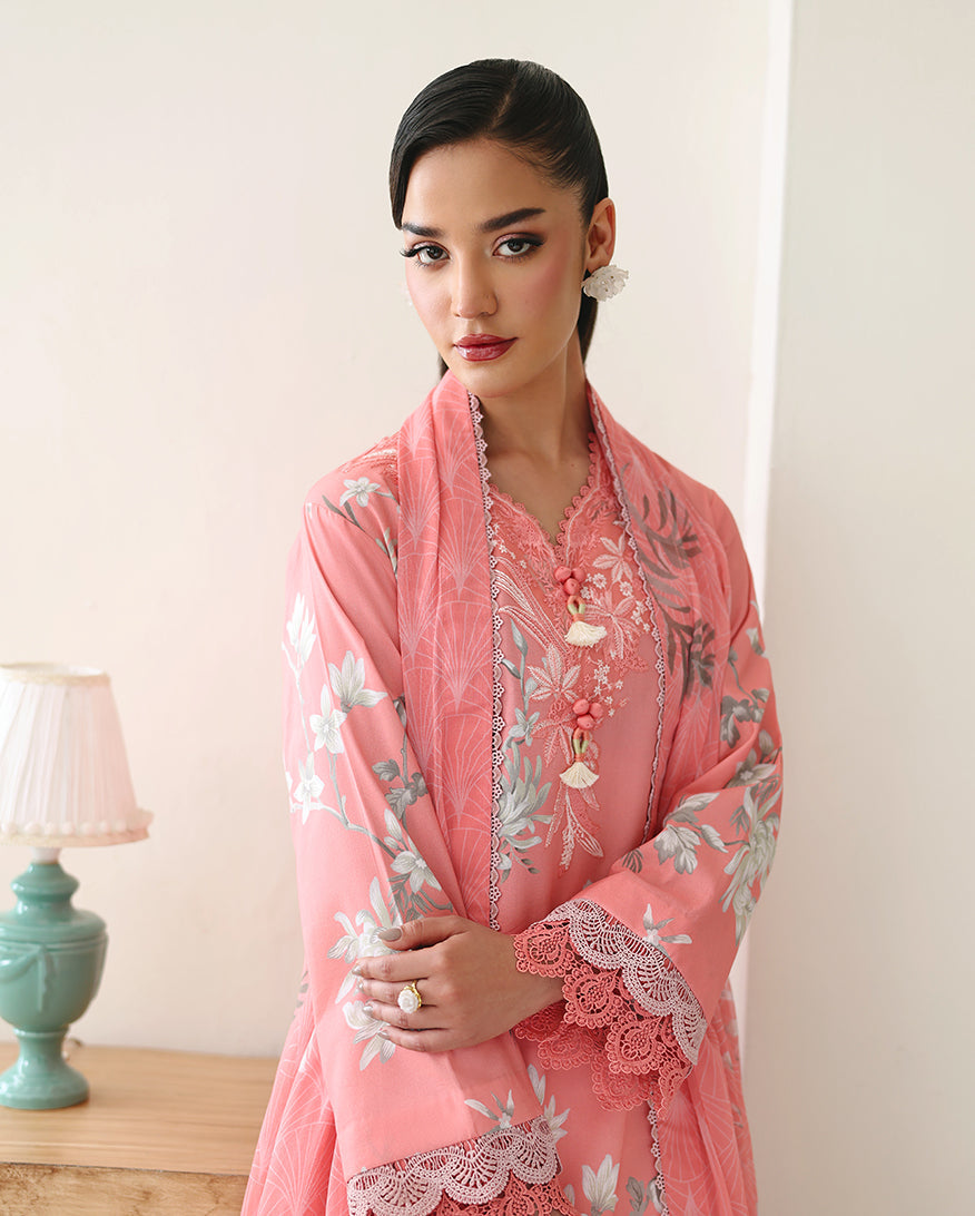 Roheenaz | Eclat Garden Printed Lawn | Azalea Grace - by Libasekhas UK - Registered Vendor of : Roheenaz - 100% Original Designer Dress