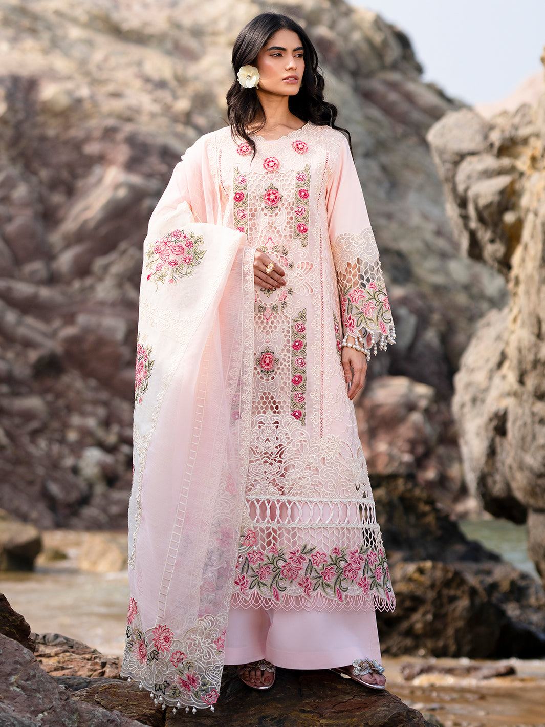 Mahnur | Sirena Luxury Lawn 25 | Azalea - by - Libasekhas UK - Registered Vendor of : Mahnur - 100% Original Designer Dresss