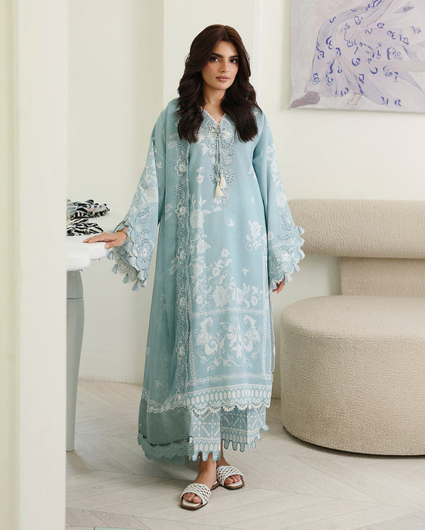 Roheenaz | Petals in Print | Azure Botanica - by Libasekhas UK - Registered Vendor of : Roheenaz - 100% Original Designer Dress