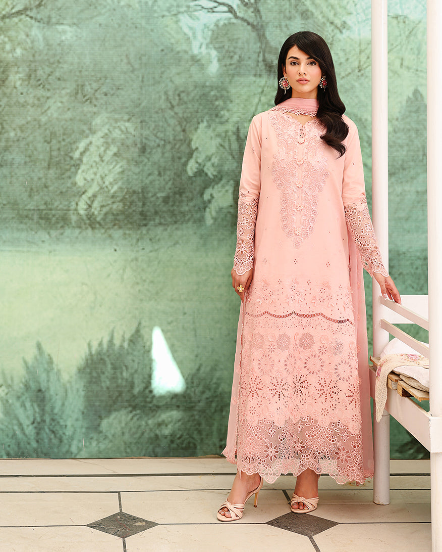 Roheenaz | Veil of Summer Chikankari | Azure Elan - by Libasekhas UK - Registered Vendor of : Roheenaz - 100% Original Designer Dress