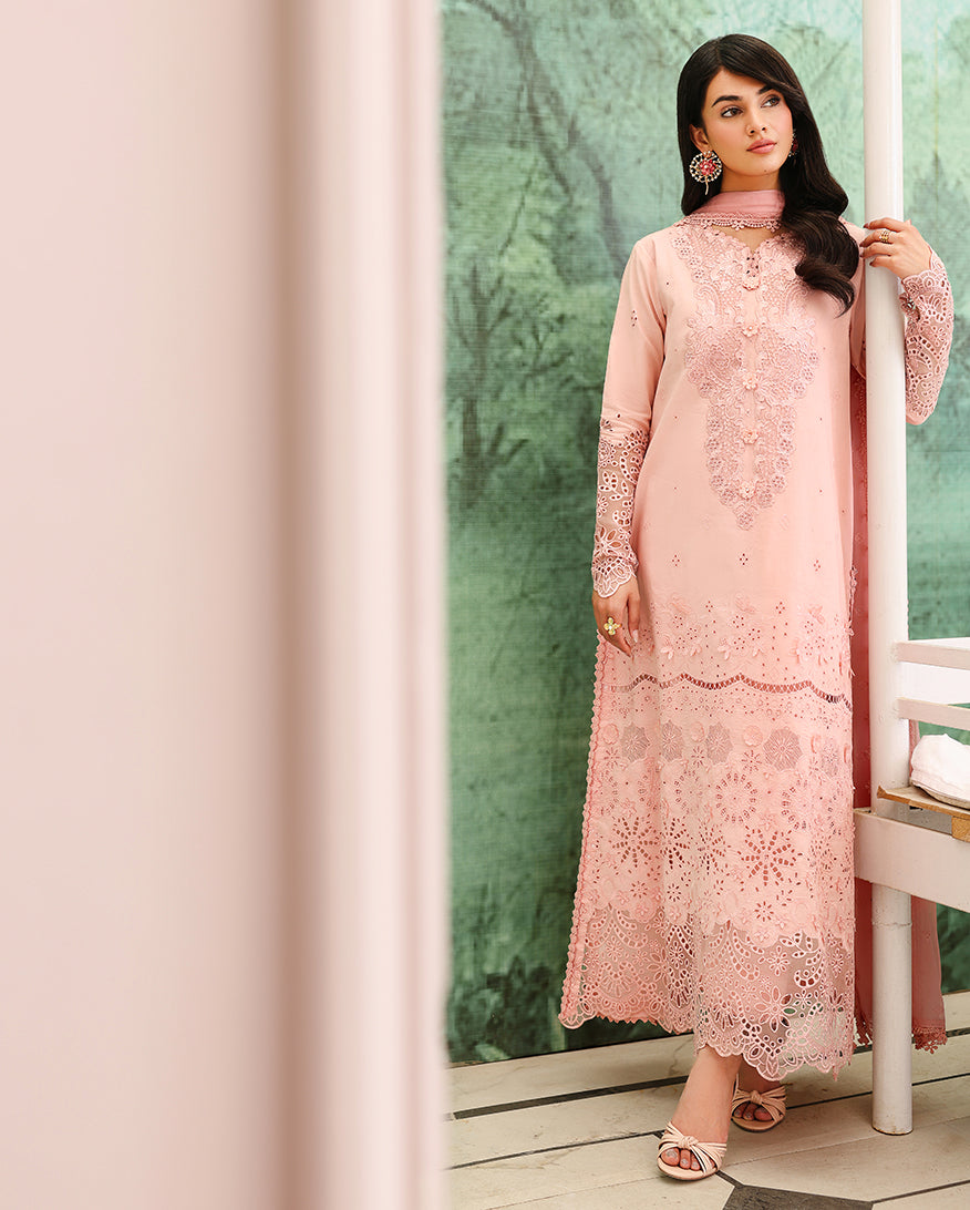 Roheenaz | Veil of Summer Chikankari | Azure Elan - by Libasekhas UK - Registered Vendor of : Roheenaz - 100% Original Designer Dress