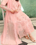 Roheenaz | Veil of Summer Chikankari | Azure Elan - by Libasekhas UK - Registered Vendor of : Roheenaz - 100% Original Designer Dress