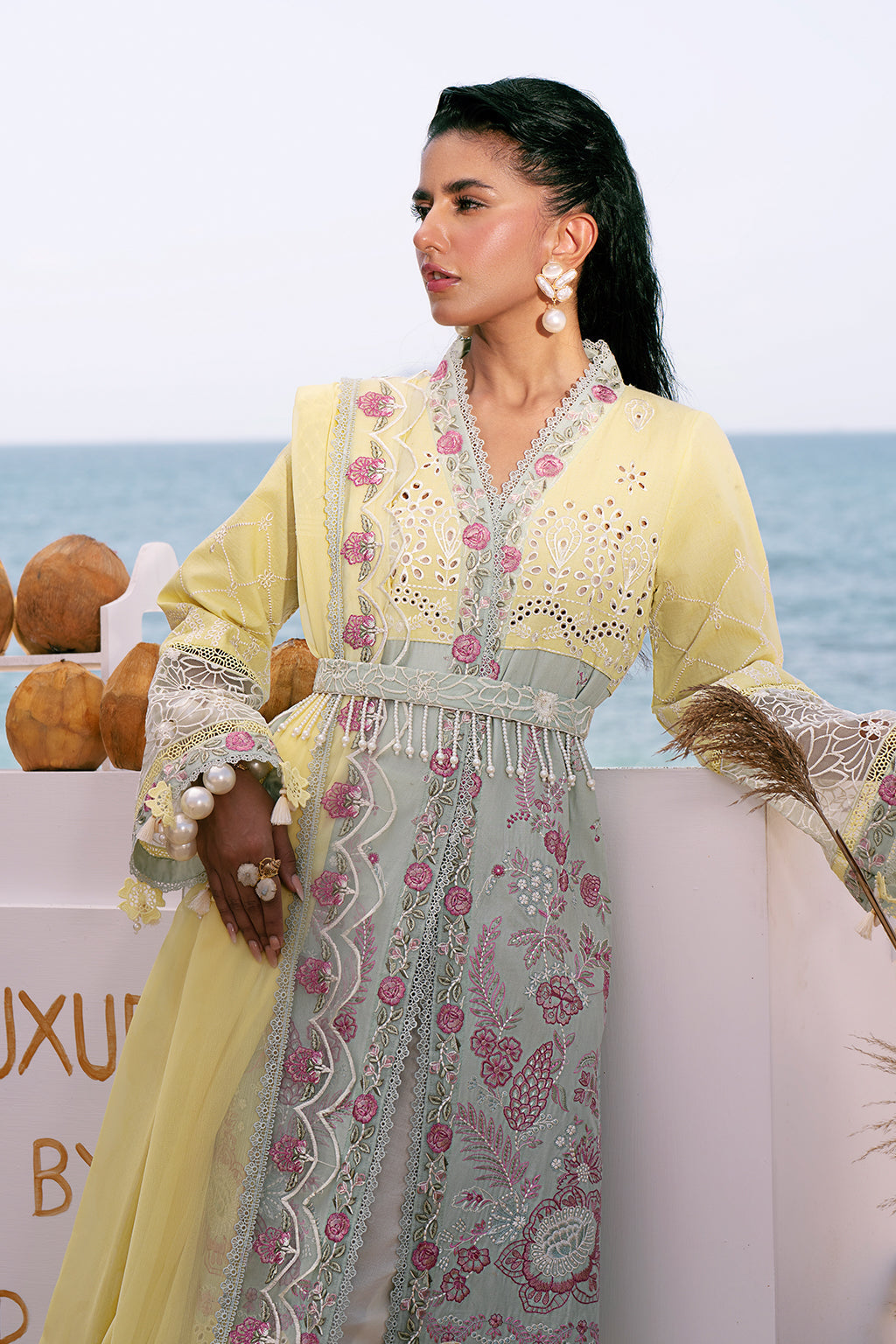 AJR Couture | Dastan Luxury Lawn 25 | Azure - by - Libasekhas UK - Registered Vendor of : AJR Couture - 100% Original Designer Dresss