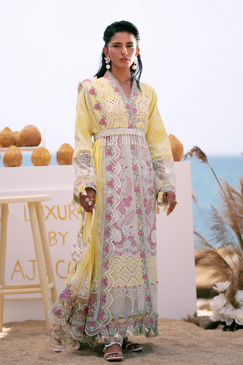 AJR Couture | Dastan Luxury Lawn 25 | Azure - by - Libasekhas UK - Registered Vendor of : AJR Couture - 100% Original Designer Dresss
