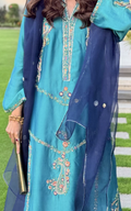 Asifa and Nabeel | Silk Edit 26 | Azure Radiance - by Libasekhas UK - Registered Vendor of : Asifa and Nabeel - 100% Original Designer Dress