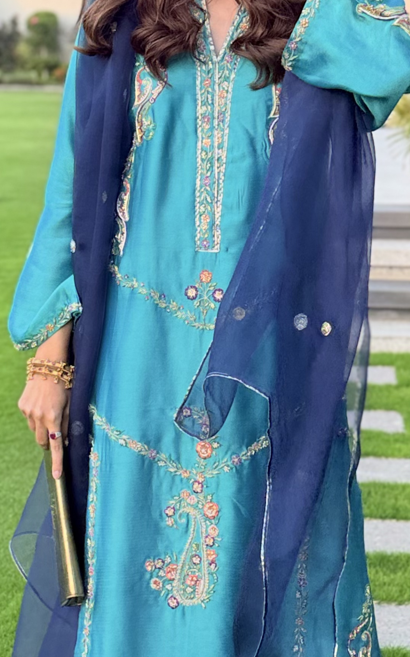 Asifa and Nabeel | Silk Edit 26 | Azure Radiance - by Libasekhas UK - Registered Vendor of : Asifa and Nabeel - 100% Original Designer Dress
