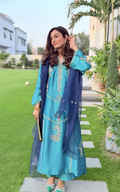 Asifa and Nabeel | Silk Edit 26 | Azure Radiance - by Libasekhas UK - Registered Vendor of : Asifa and Nabeel - 100% Original Designer Dress