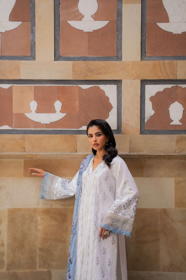 Azzal | Lawn 25 | IVORY - by Libasekhas UK - Registered Vendor of : Azzal - 100% Original Designer Dress