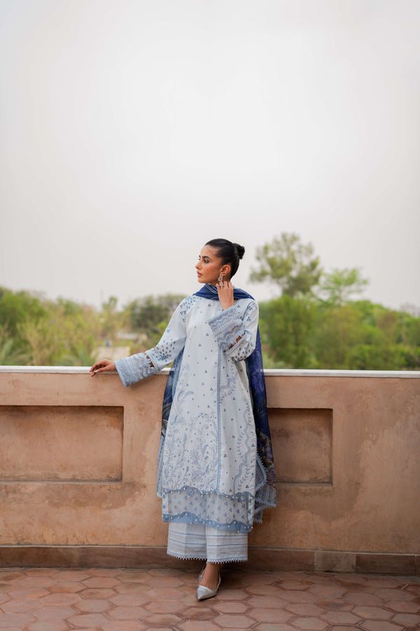 Azzal | Lawn 25 | SAPPHIRE - by Libasekhas UK - Registered Vendor of : Azzal - 100% Original Designer Dress